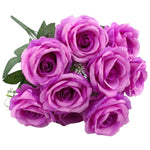 Silk Purple Rose Bouquet