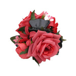 Red Silk Flower Hair Clip