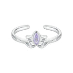 Sterling Silver Lotus Flower Ring