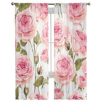 Pink Rose Curtains