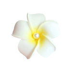 White Plumeria Hair Clip