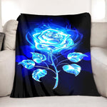 Blue Rose Throw Blanket