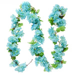 Blue Cherry Blossom Garland