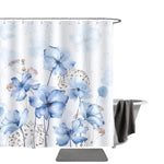 Blue Floral Shower Curtain