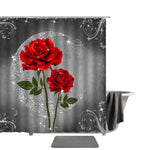 Grey Rose Shower Curtain