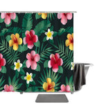 Green Floral Shower Curtain