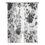 Black Flower Curtains