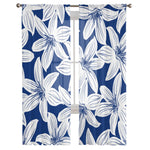 Floral Navy Curtains