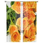 Orange Flower Curtains