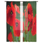 Red Poppy Curtains