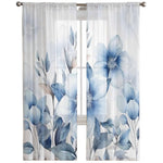 Blue Flower Curtains