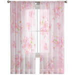 Pink Flower Curtains