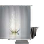 Grey Floral Shower Curtain