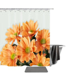 Orange Flower Shower Curtain