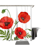 Poppy Flower Shower curtain