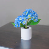 Blue Hydrangea Lamp