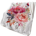 Floral Fleece Throw Blanket