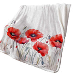 Red Poppy Throw Blanket