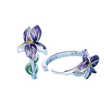 Iris Earrings (Silver, Hoop)