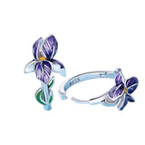 Iris Earrings (Silver, Hoop)