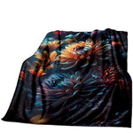 Chrysanthemum Throw Blanket