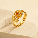 Gold Rose Ring