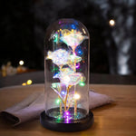 Led Rose in Glass