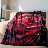 Red Rose Throw Blanket