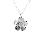 Sterling Silver Flower Necklace