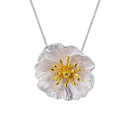 Silver Poppy Necklace