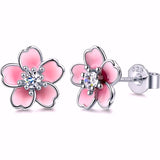Sakura Earrings Side View