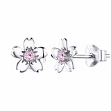 Sakura Flower Earrings Side View