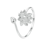 Silver Lotus Ring