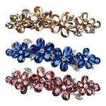 Jeweled Flower Hair Clip