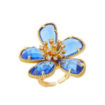 Gemstone Flower Ring