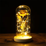 Gold Rose Lamp