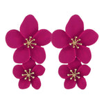 Large Flower Dangle Earrings