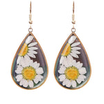 Resin Flower Drop Earrings