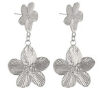 Large Flower Drop Earrings