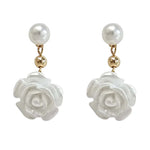 Floral Pearl Drop Earrings