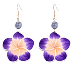 Purple Flower Earrings from Hawaii