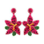 Cherry Blossom Beaded Earrings