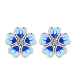 Blue Flower Earrings