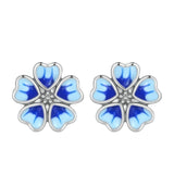 Blue Flower Earrings