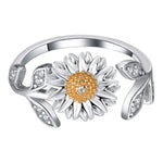 Silver Sunflower Ring