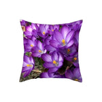 Purple Floral Throw Pillow