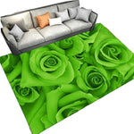 Green Rose Rug