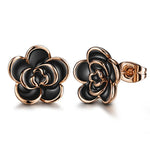 Black Rose Earrings