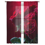 Rose floral curtains