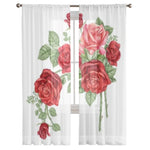 Red Rose Curtains